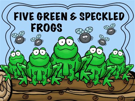 Five Green And Speckled Frogs Printable